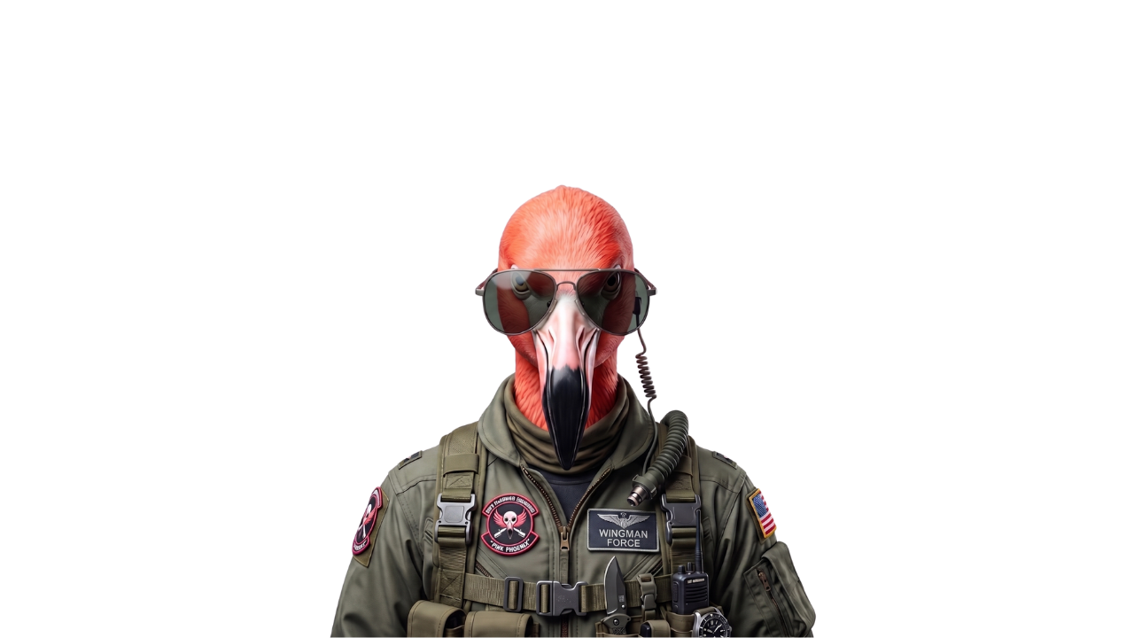 WINGMAN pilot mascot
